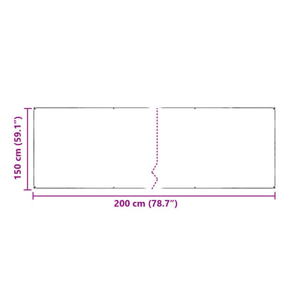 Tarpaulin 350 gsm Transparent 2 x 1.5 m PVC