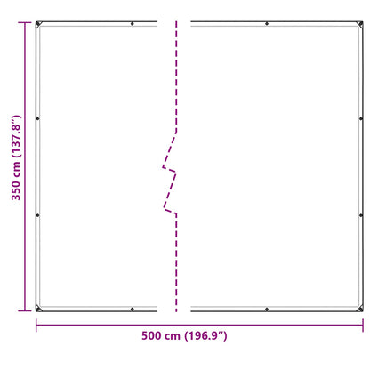Tarpaulin 350 gsm Transparent 5 x 3.5 m PVC