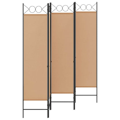 5-Panel Room Divider Beige 200 x 180 cm Fabric