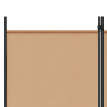 3-Panel Room Divider Beige 150 x 180 cm Fabric