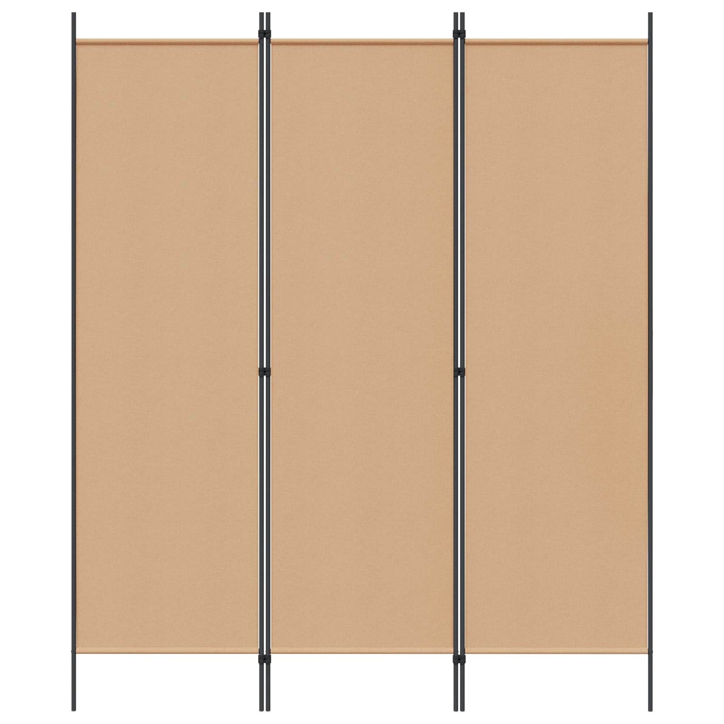 3-Panel Room Divider Beige 150 x 180 cm Fabric