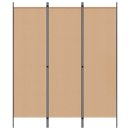3-Panel Room Divider Beige 150 x 180 cm Fabric