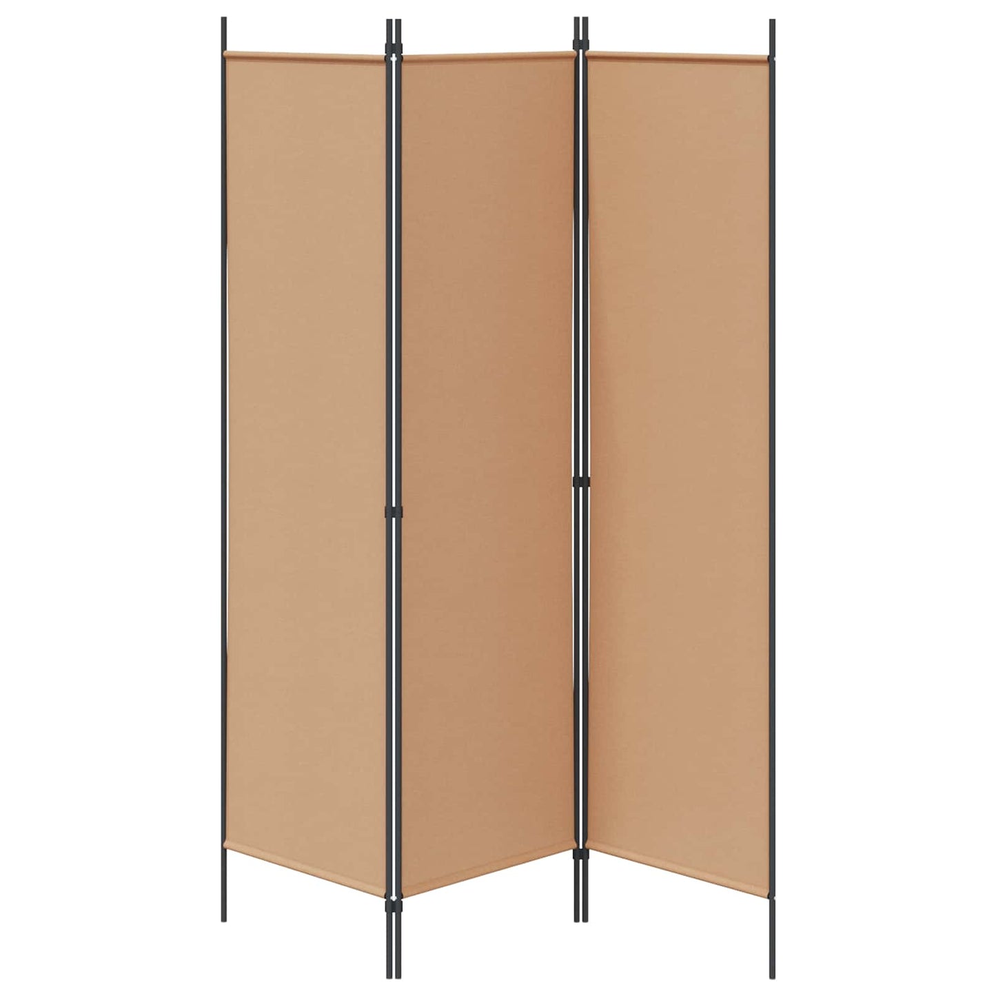 3-Panel Room Divider Beige 150 x 180 cm Fabric