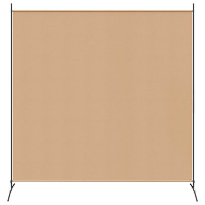 Single Panel Room Divider Beige 175 x 180 cm Fabric