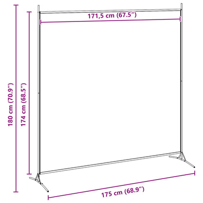 Single Panel Room Divider Beige 175 x 180 cm Fabric