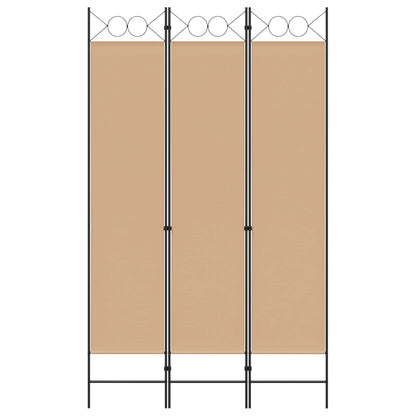 Room Divider Beige 120 x 200 cm Fabric