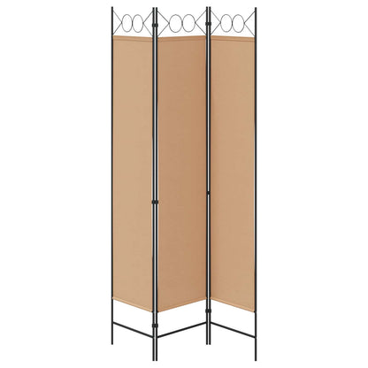 Room Divider Beige 120 x 200 cm Fabric