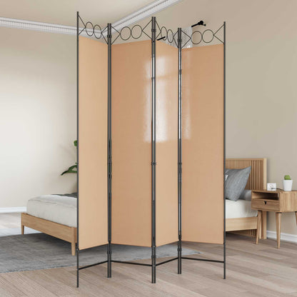 Room Divider Beige 160 x 200 cm Fabric
