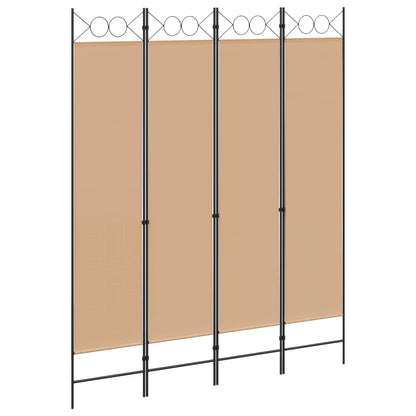 Room Divider Beige 160 x 200 cm Fabric