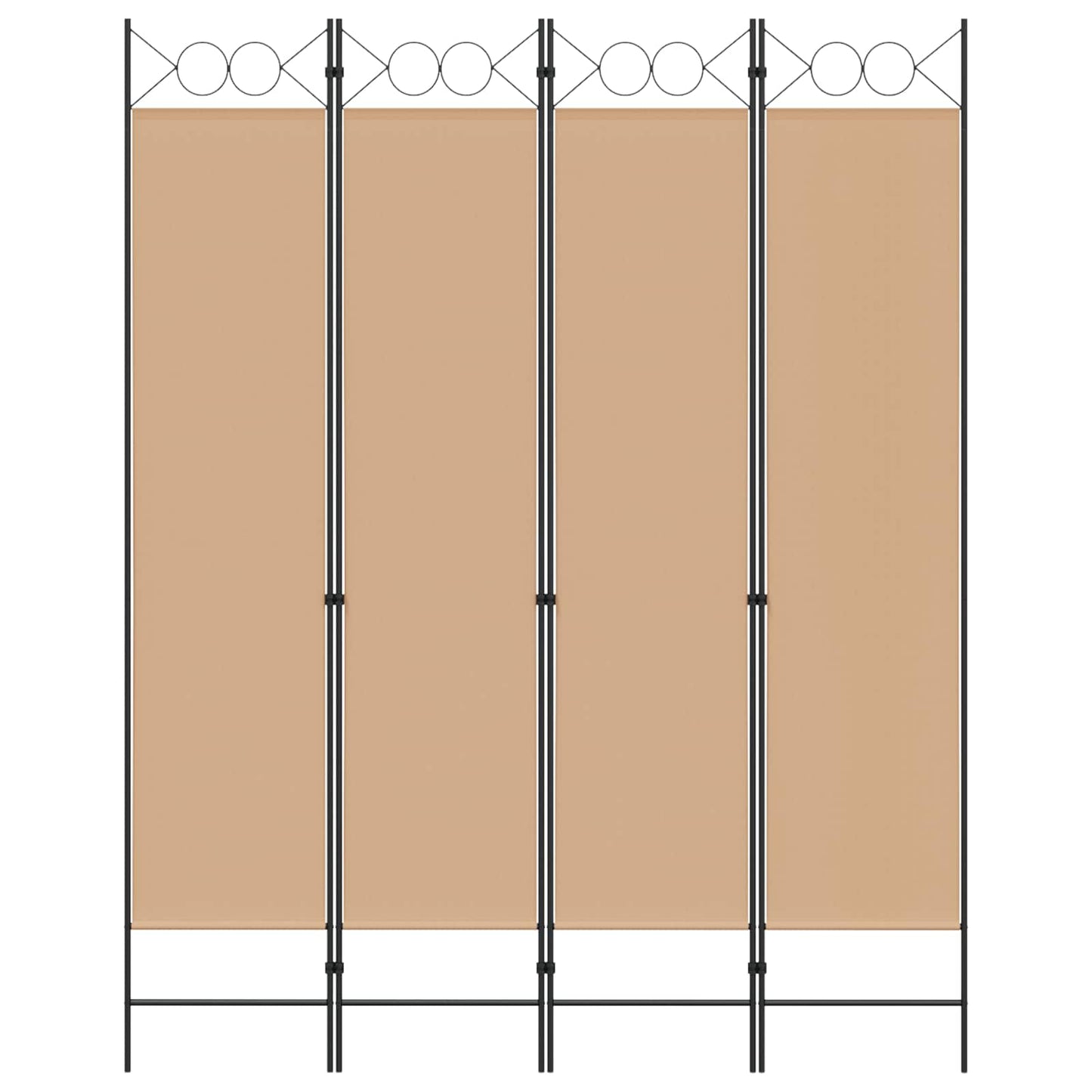 Room Divider Beige 160 x 200 cm Fabric