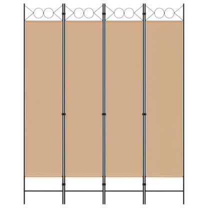Room Divider Beige 160 x 200 cm Fabric