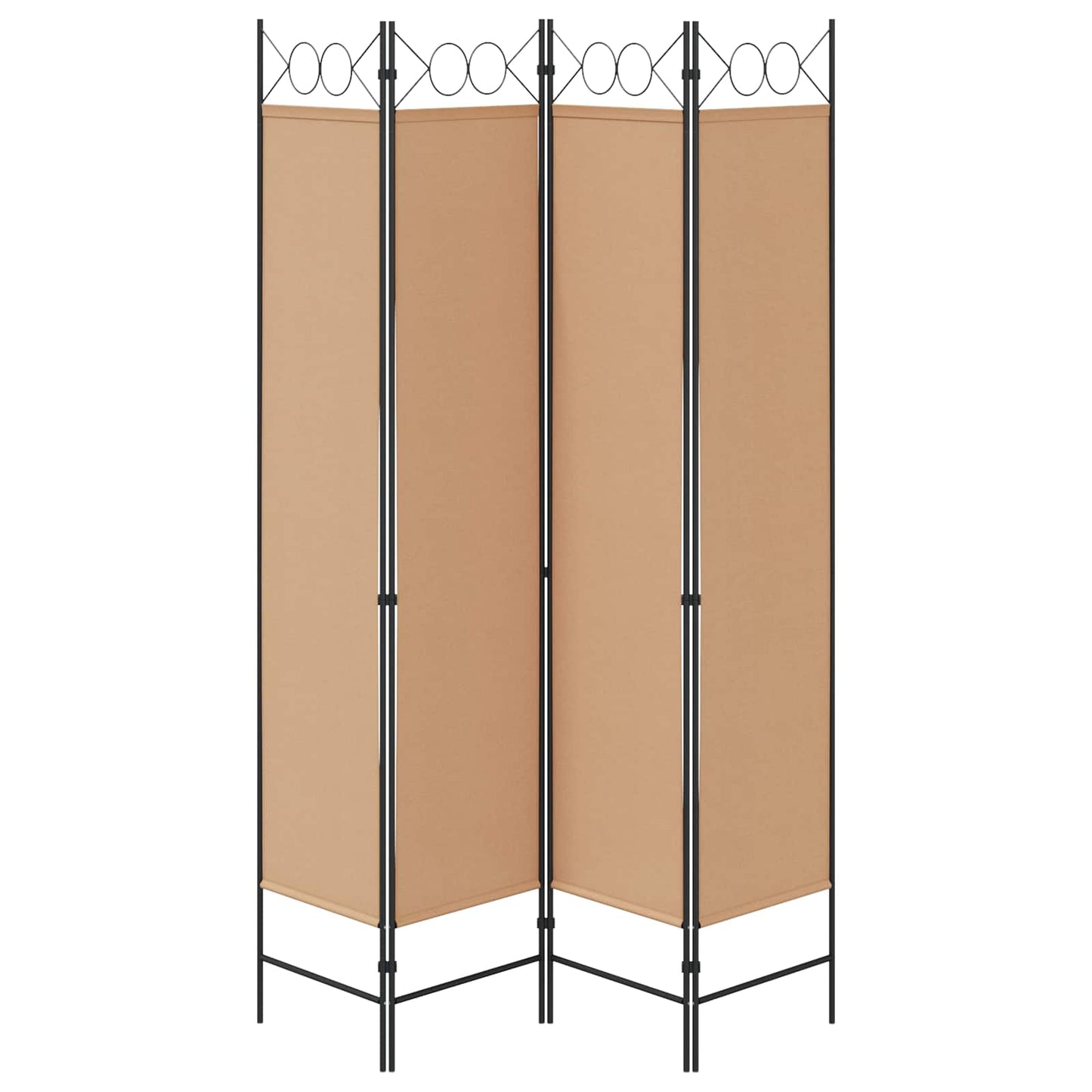 Room Divider Beige 160 x 200 cm Fabric
