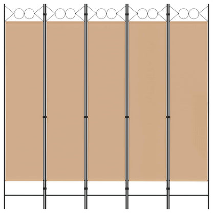 Room Divider Beige 200 x 200 cm Fabric