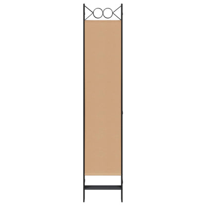 6-Panel Room Divider Beige 240 x 200 cm Fabric
