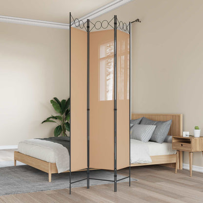 Room Divider Beige 120 x 220 cm Fabric