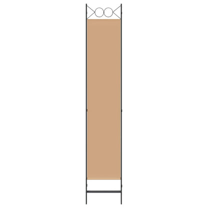 Room Divider Beige 120 x 220 cm Fabric