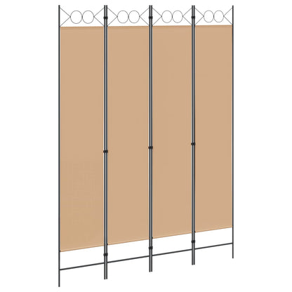 Room Divider Beige 160 x 220 cm Fabric