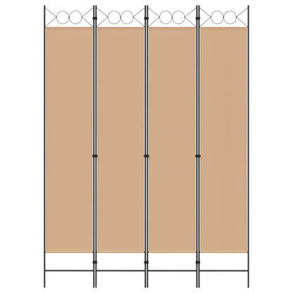 Room Divider Beige 160 x 220 cm Fabric