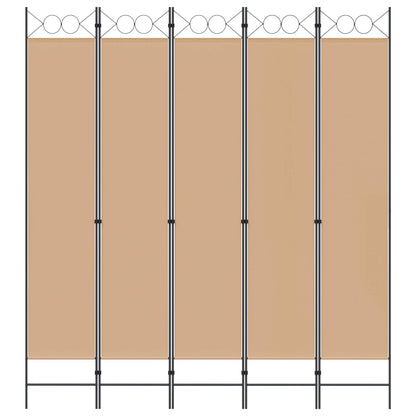 Room Divider Beige 200 x 220 cm Fabric