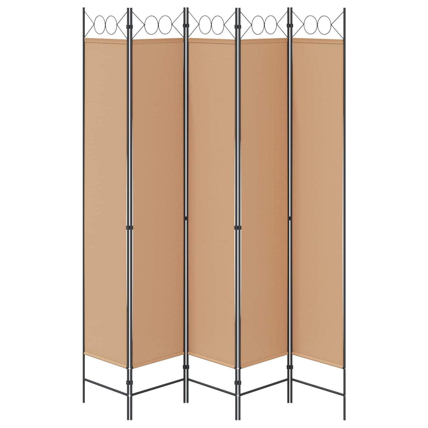 Room Divider Beige 200 x 220 cm Fabric