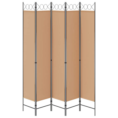 Room Divider Beige 200 x 220 cm Fabric