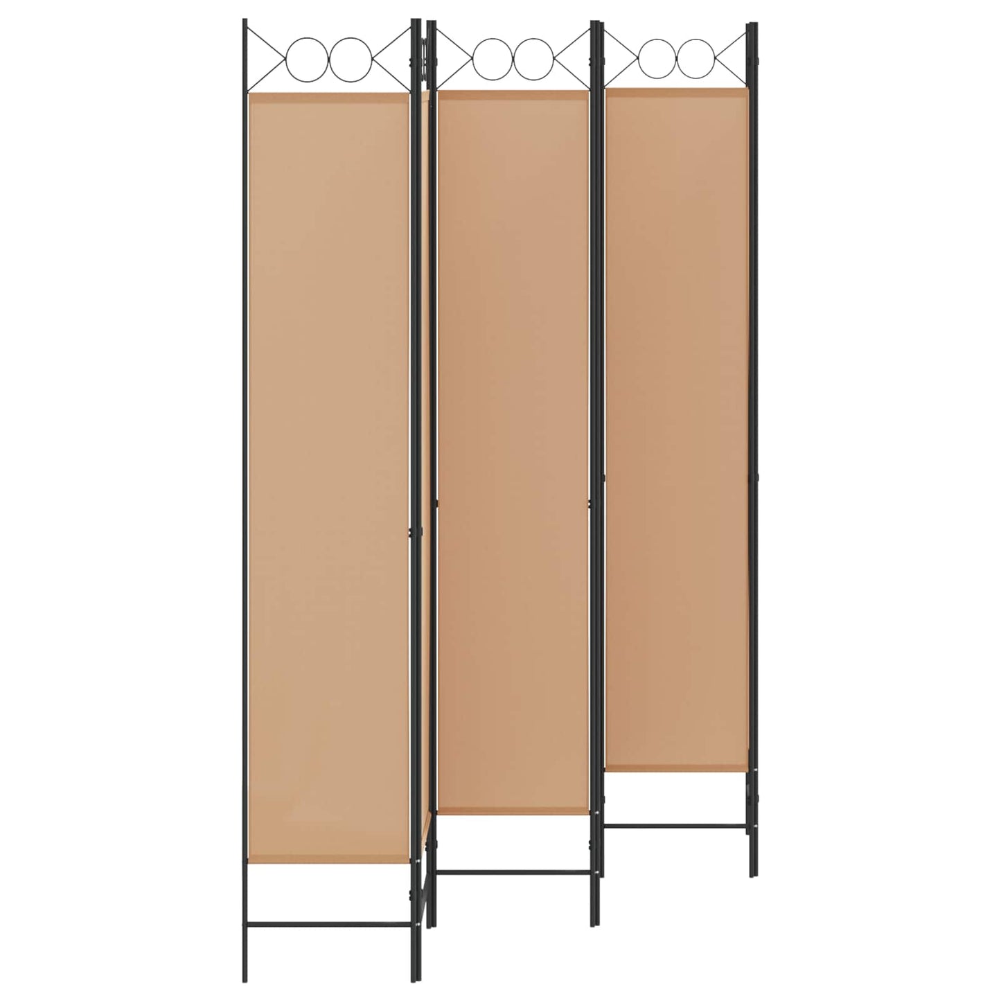 6-Panel Room Divider Beige 240 x 220 cm Fabric