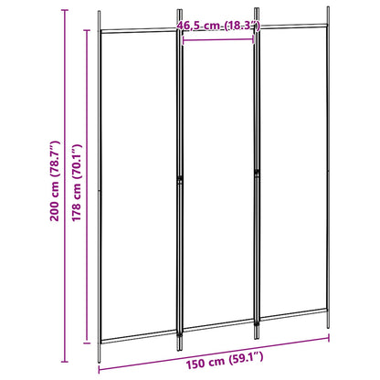 Room Divider Beige 150 x 200 cm Fabric