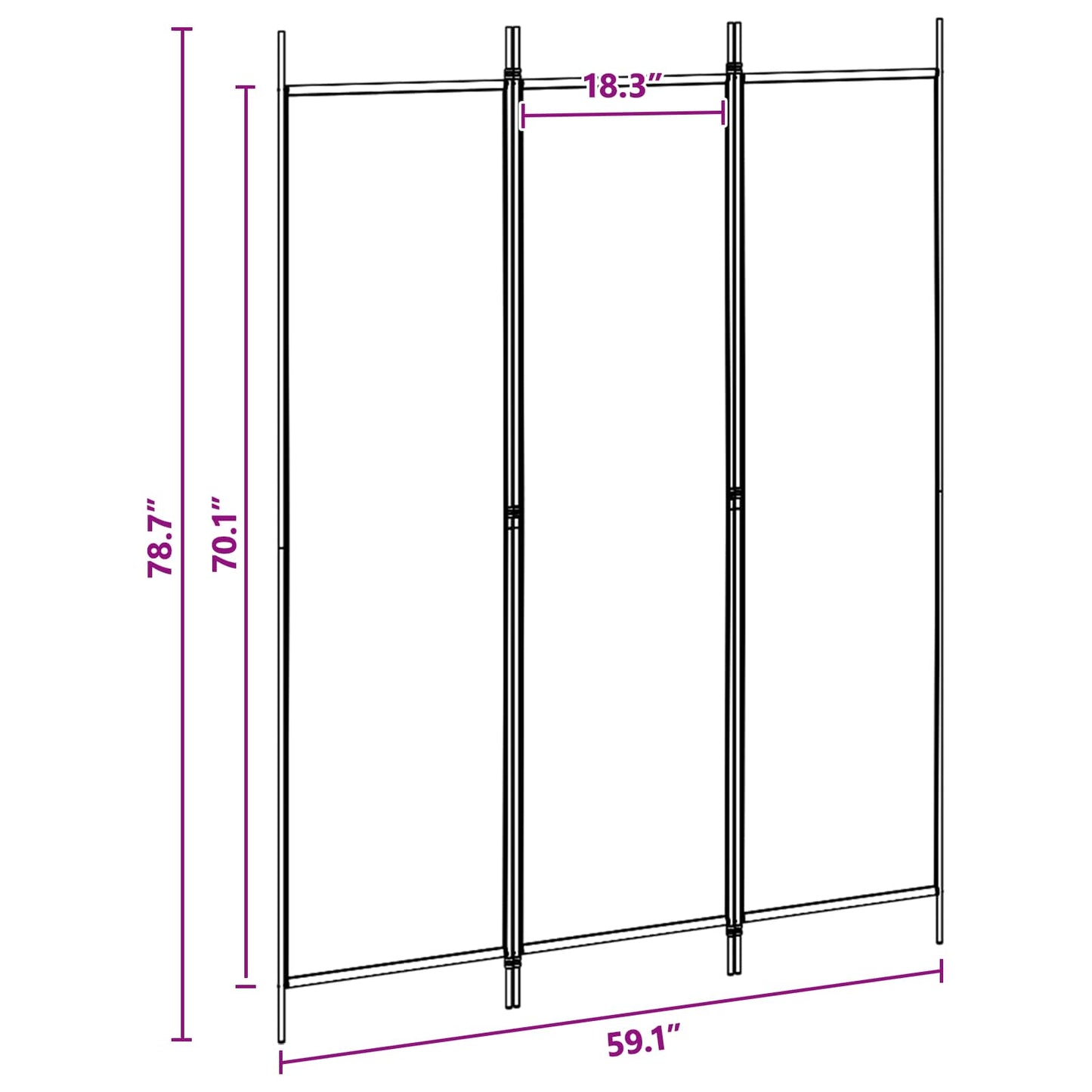 Room Divider Beige 150 x 200 cm Fabric