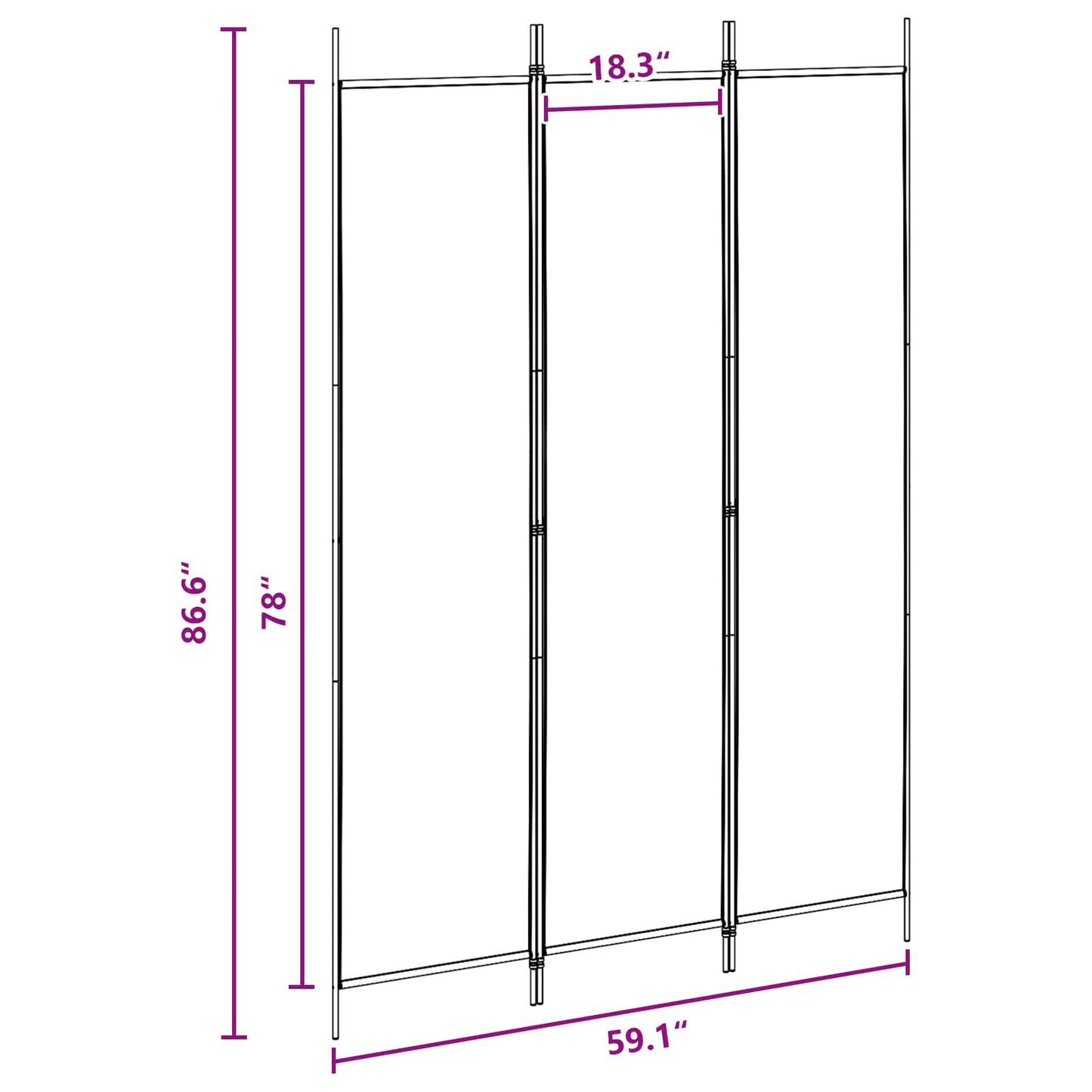 Room Divider Beige 150 x 220 cm Fabric