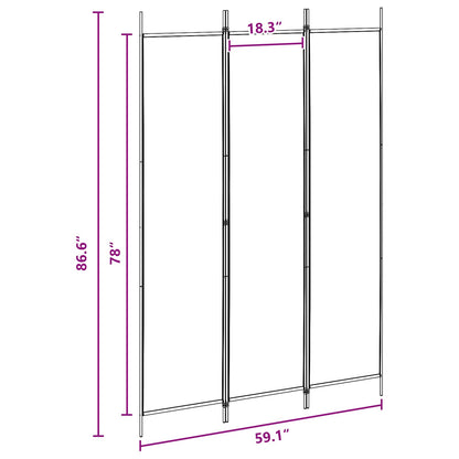 Room Divider Beige 150 x 220 cm Fabric