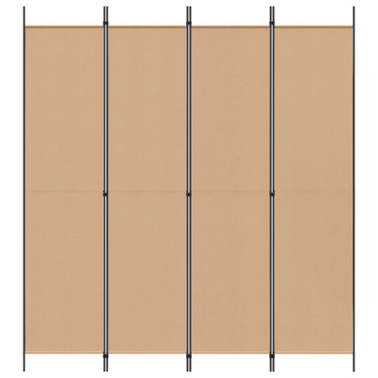 Room Divider Beige 200 x 220 cm Fabric