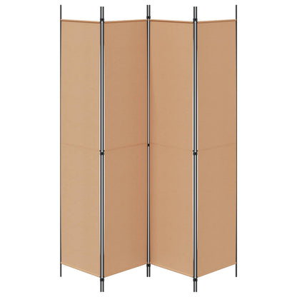 Room Divider Beige 200 x 220 cm Fabric