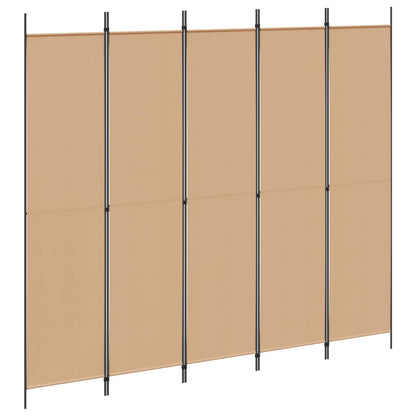 Room Divider Beige 250 x 220 cm Fabric