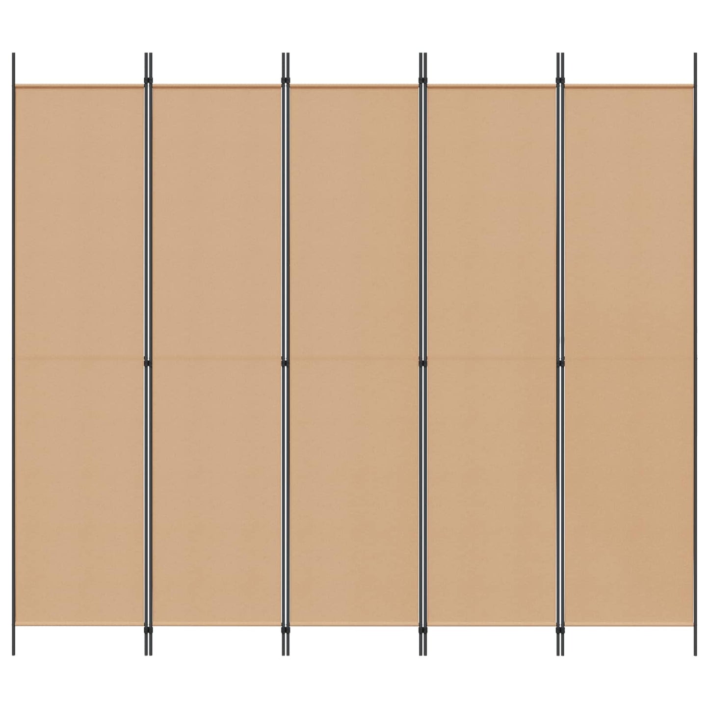 Room Divider Beige 250 x 220 cm Fabric