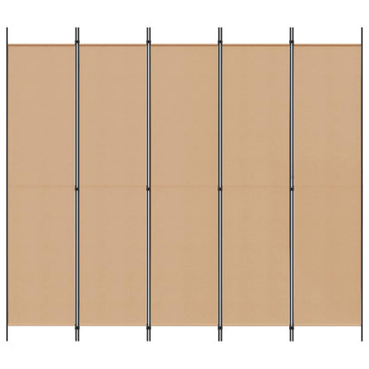 Room Divider Beige 250 x 220 cm Fabric