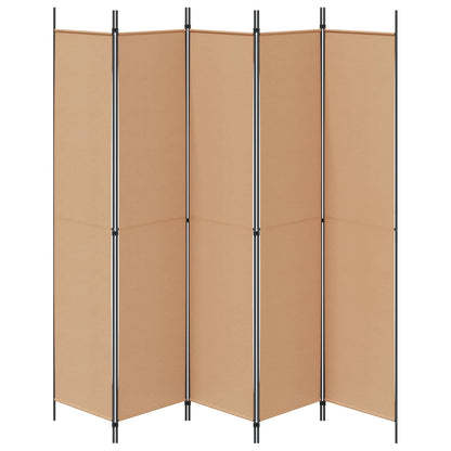 Room Divider Beige 250 x 220 cm Fabric