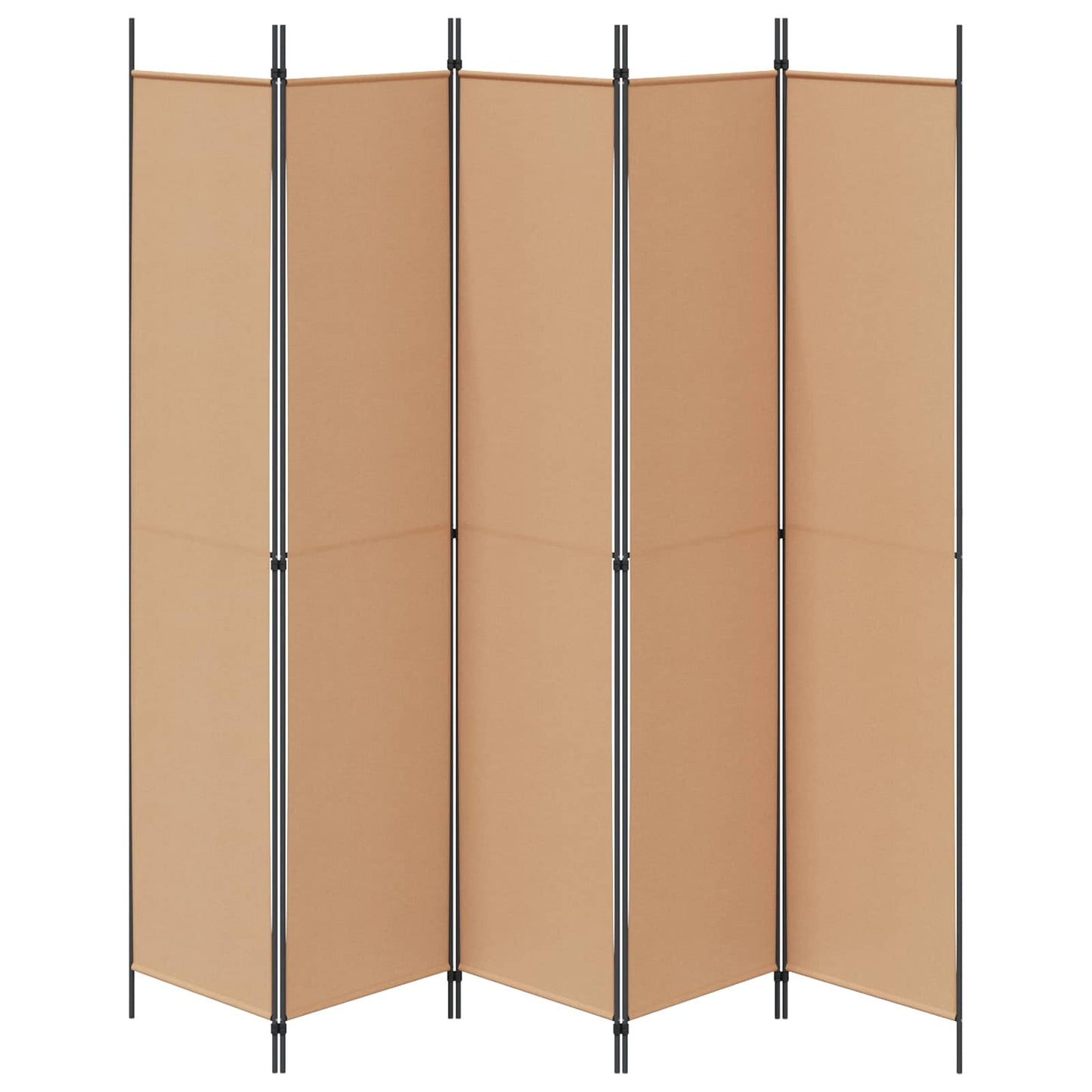 Room Divider Beige 250 x 220 cm Fabric