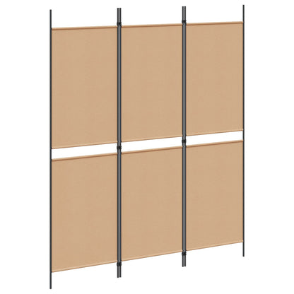 3-Panel Room Divider Beige 150 x 180 cm Fabric