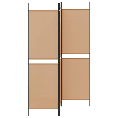3-Panel Room Divider Beige 150 x 180 cm Fabric