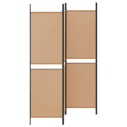 4-Panel Room Divider Beige 200 x 180 cm Fabric