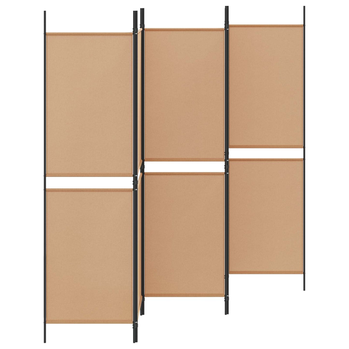 5-Panel Room Divider Beige 250 x 180 cm Fabric