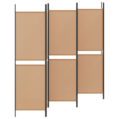 6-Panel Room Divider Beige 300 x 180 cm Fabric
