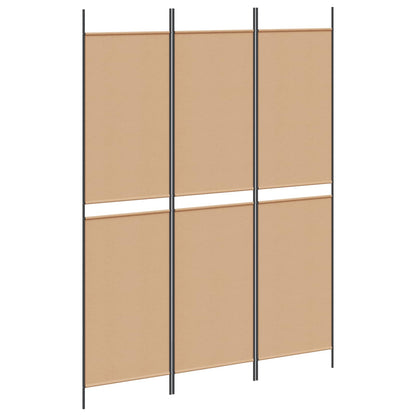3-Panel Room Divider Beige 150 x 200 cm Fabric