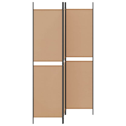 3-Panel Room Divider Beige 150 x 200 cm Fabric