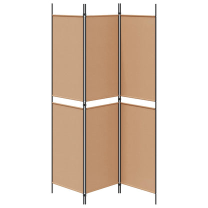 3-Panel Room Divider Beige 150 x 200 cm Fabric