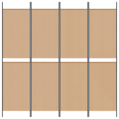 4-Panel Room Divider Beige 200 x 200 cm Fabric