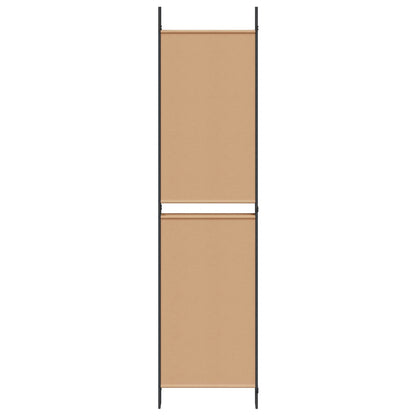 5-Panel Room Divider Beige 250 x 200 cm Fabric
