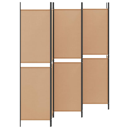 6-Panel Room Divider Beige 300 x 200 cm Fabric