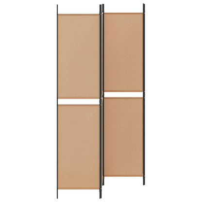 4-Panel Room Divider Beige 200 x 220 cm Fabric