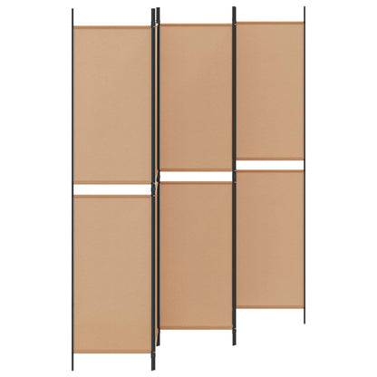 5-Panel Room Divider Beige 250 x 220 cm Fabric